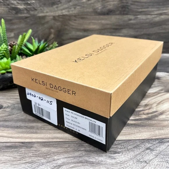 NIB Kelsi Dagger Sail 8M Sherp Lined Mules Rustic Leather Faux Shearling n - Picture 10 of 10